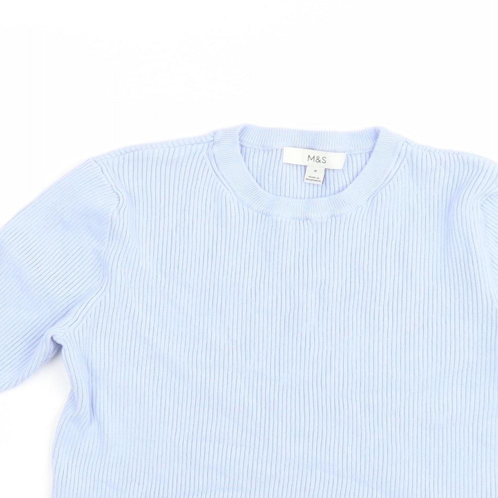 Womens UK Size M Marks and Spencer Blue Pullover Jumper