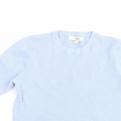 Womens UK Size M Marks and Spencer Blue Pullover Jumper