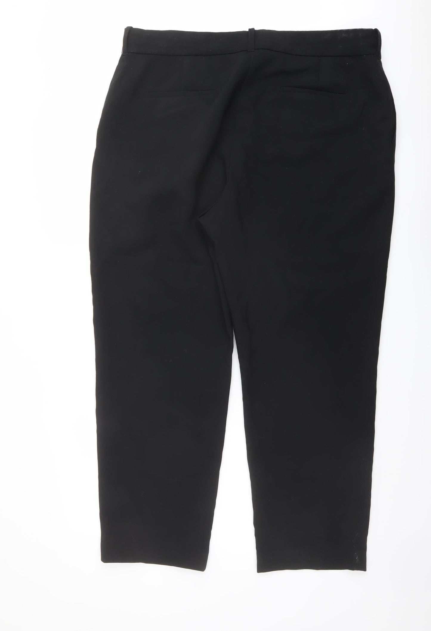 Womens UK Size 20 Marks and Spencer Regular Fit Dress Pants Black Trousers