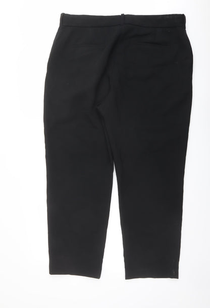 Womens UK Size 20 Marks and Spencer Regular Fit Dress Pants Black Trousers