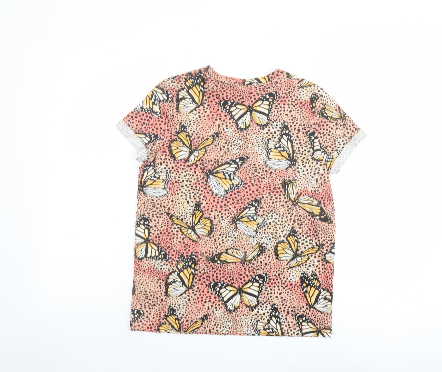 Womens UK Size XS Bershka Multicoloured Basic T-Shirt