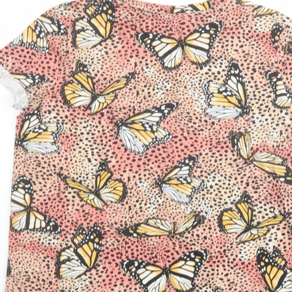 Womens UK Size XS Bershka Multicoloured Basic T-Shirt