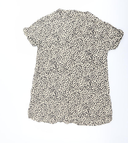 Womens UK Size 8 H&M Beige Basic T-Shirt