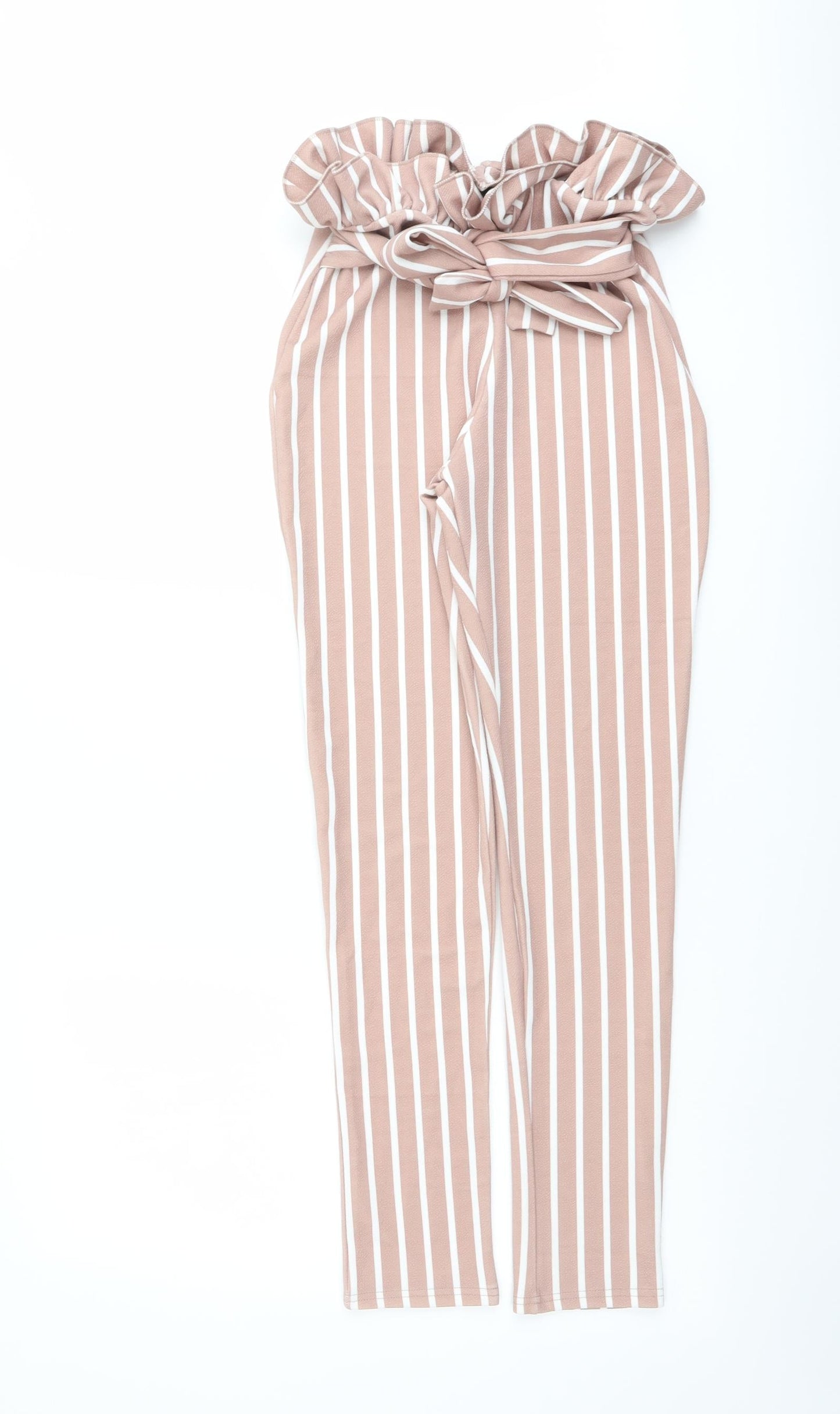 Womens UK Size 6 PRETTYLITTLETHING Regular Fit Carrot Pink Trousers