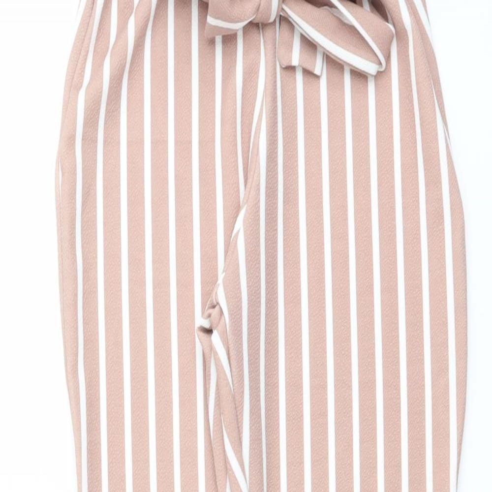 Womens UK Size 6 PRETTYLITTLETHING Regular Fit Carrot Pink Trousers
