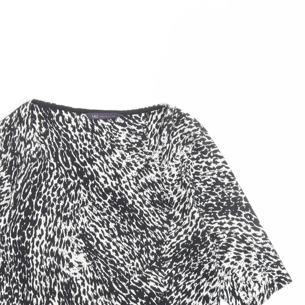 Womens UK Size 14 Marks and Spencer Black Basic T-Shirt
