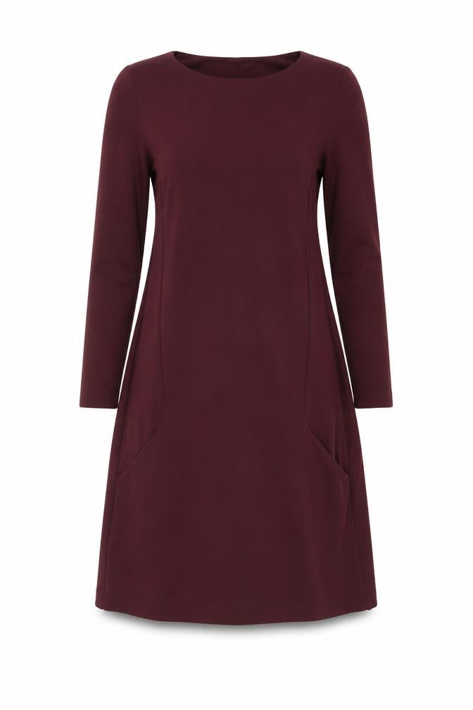 H&M Womens Red Viscose A-Line Size XS Boat Neck Pullover