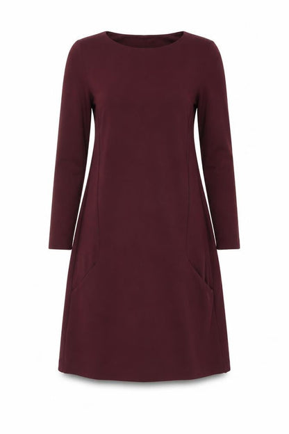 H&M Womens Red Viscose A-Line Size XS Boat Neck Pullover