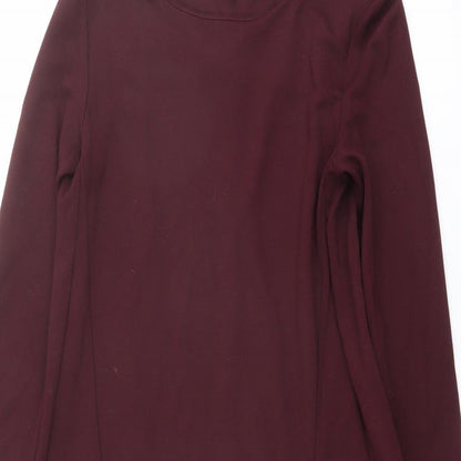 H&M Womens Red Viscose A-Line Size XS Boat Neck Pullover