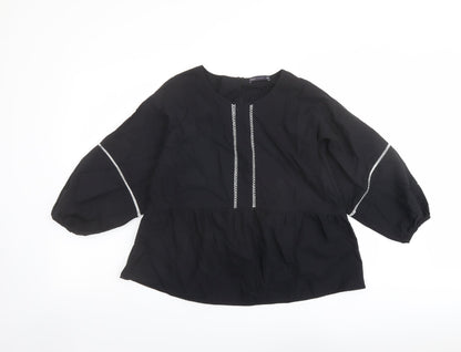 Womens UK Size 12 Marks and Spencer Black Basic Blouse