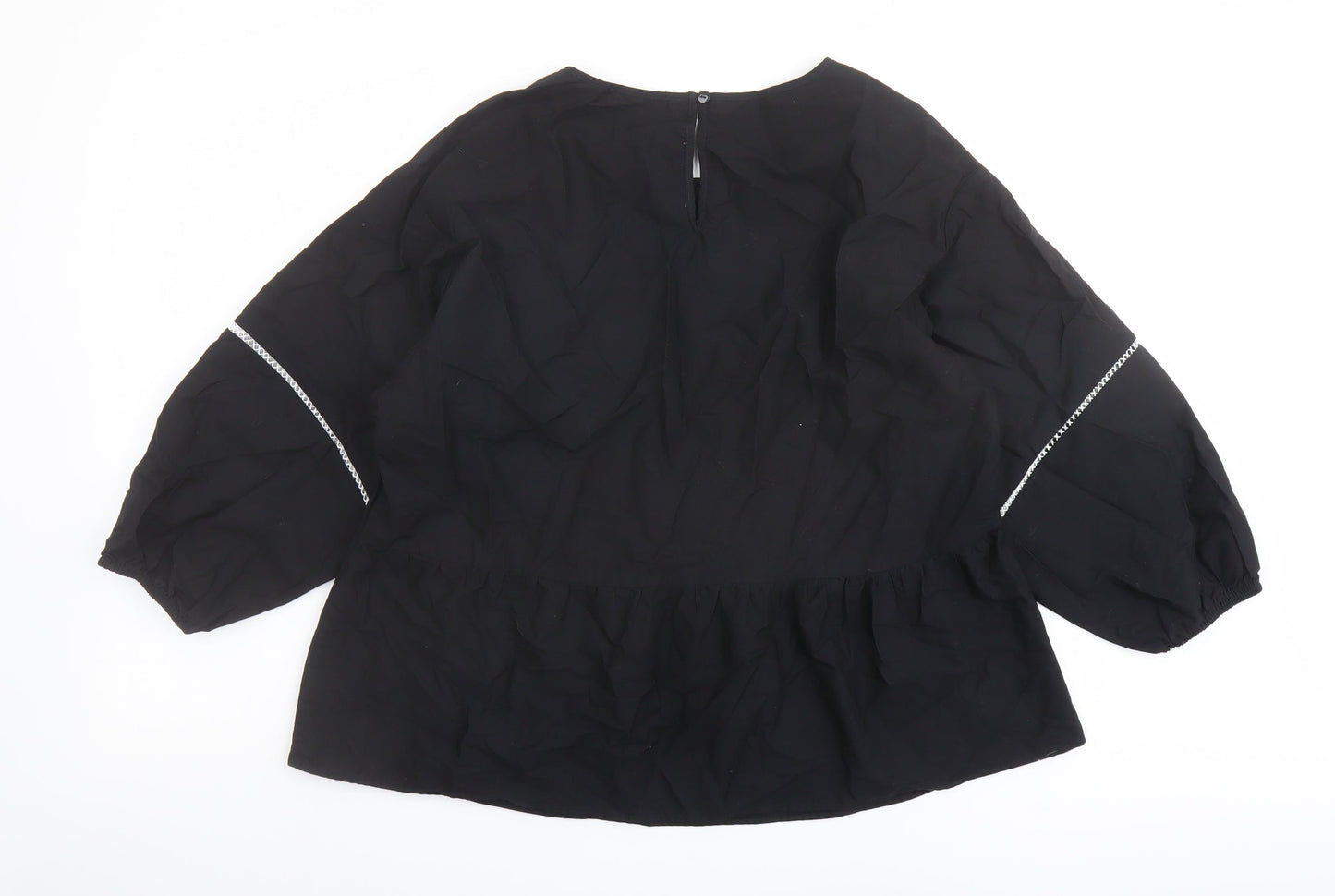 Womens UK Size 12 Marks and Spencer Black Basic Blouse