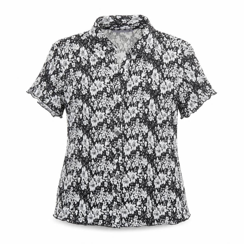 Womens UK Size 16 Autonomy Black Basic Button-Up