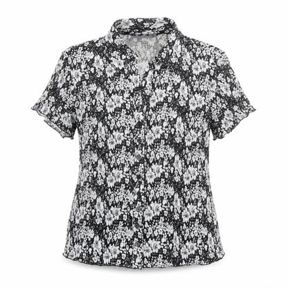 Womens UK Size 16 Autonomy Black Basic Button-Up