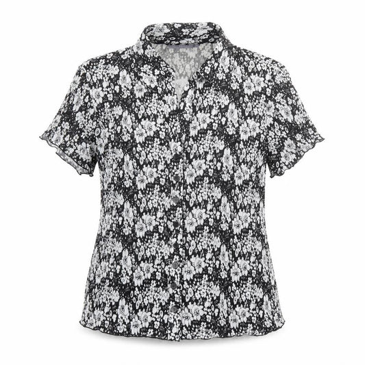 Womens UK Size 16 Autonomy Black Basic Button-Up