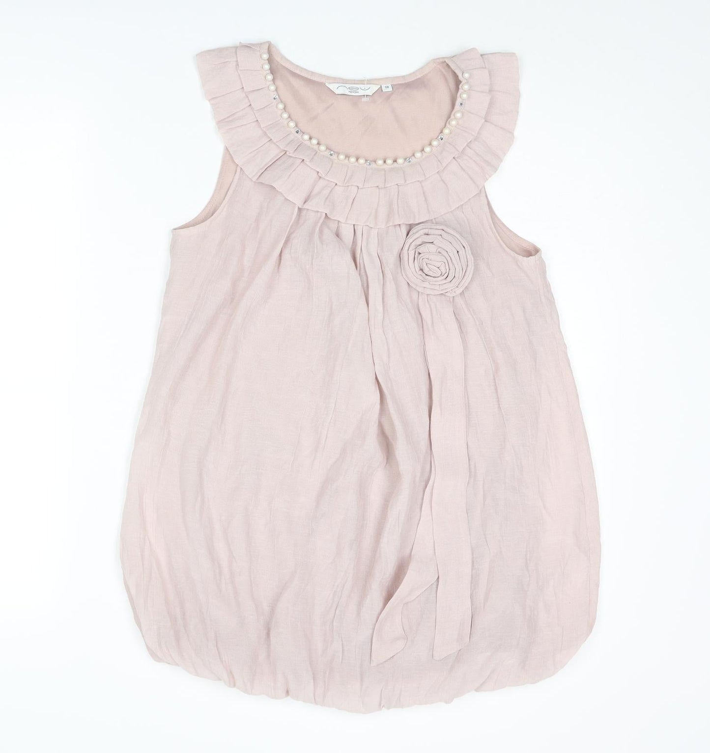 Womens UK Size 10 New Look Pink Basic Tank