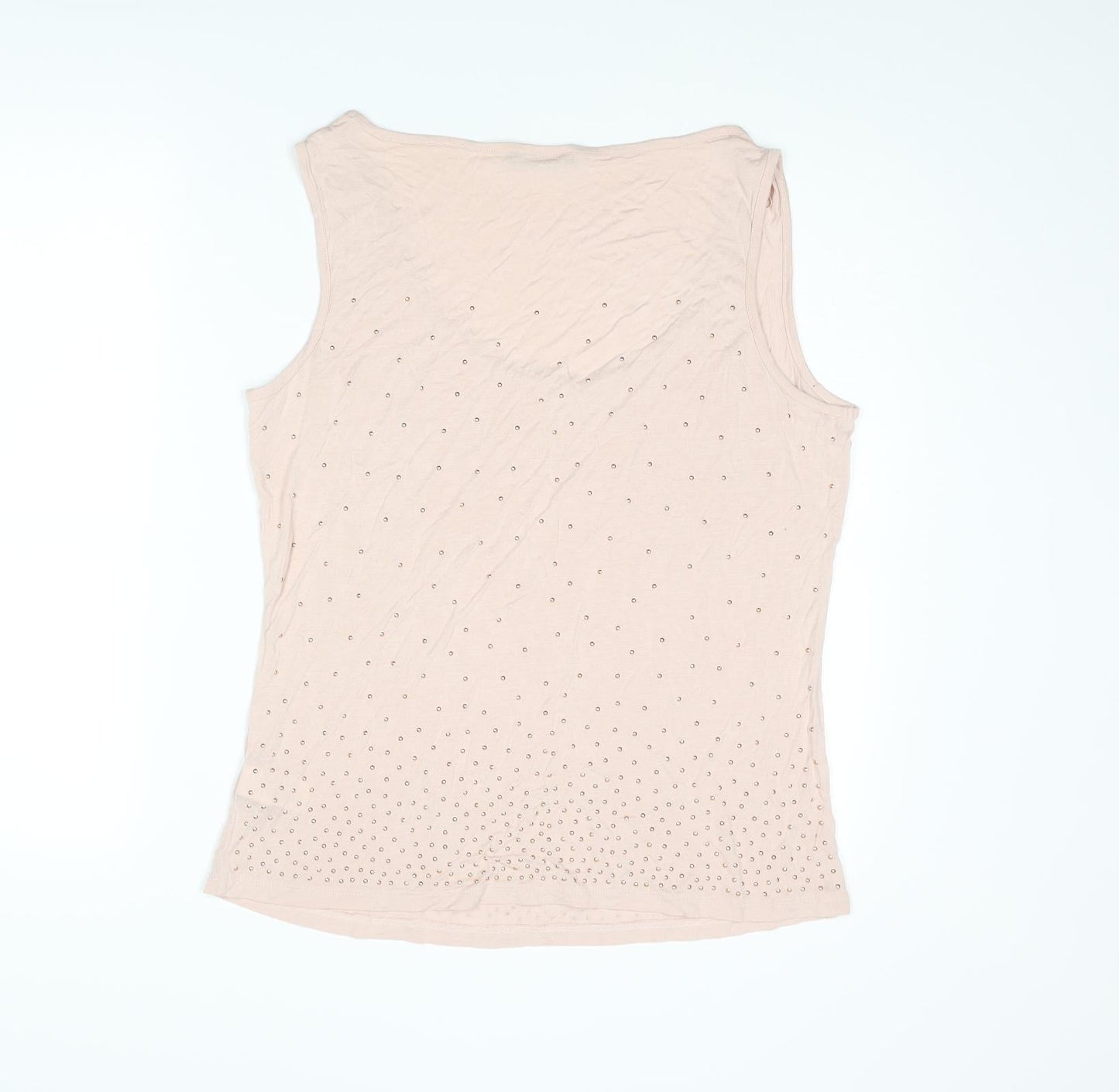 Autograph Womens Pink Viscose Basic Tank Size 18 Round Neck