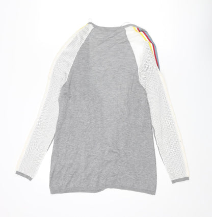 Belldini Womens Grey V-Neck Viscose Cardigan Jumper Size S