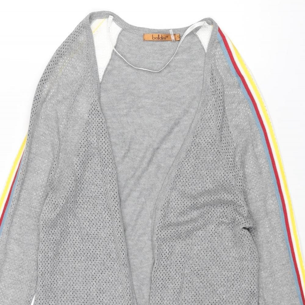 Belldini Womens Grey V-Neck Viscose Cardigan Jumper Size S