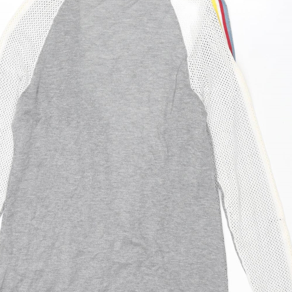 Belldini Womens Grey V-Neck Viscose Cardigan Jumper Size S