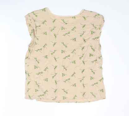 Womens UK Size 14 Oasis Beige Basic Tank