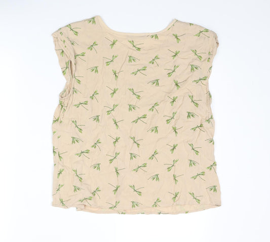 Womens UK Size 14 Oasis Beige Basic Tank