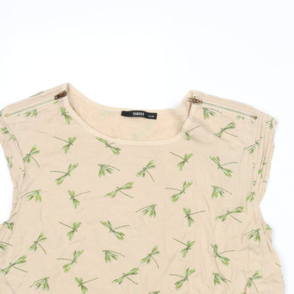 Womens UK Size 14 Oasis Beige Basic Tank