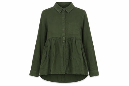 Womens UK Size S Zara Green Basic Blouse