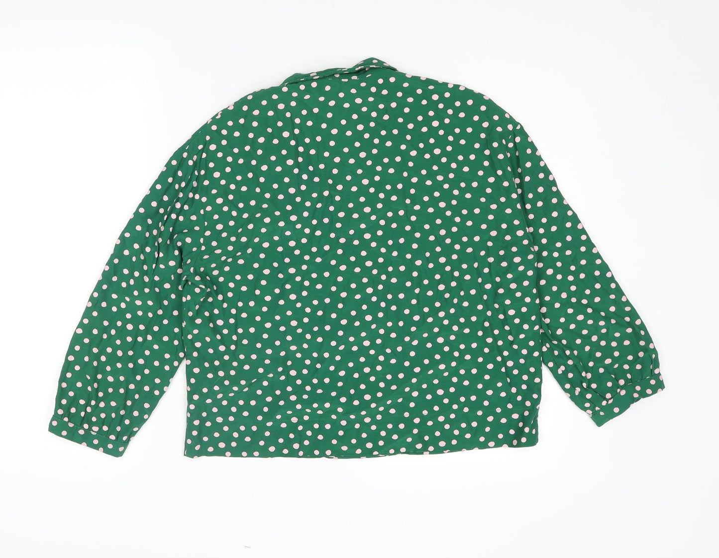Womens UK Size 6 Topshop Green Basic Blouse