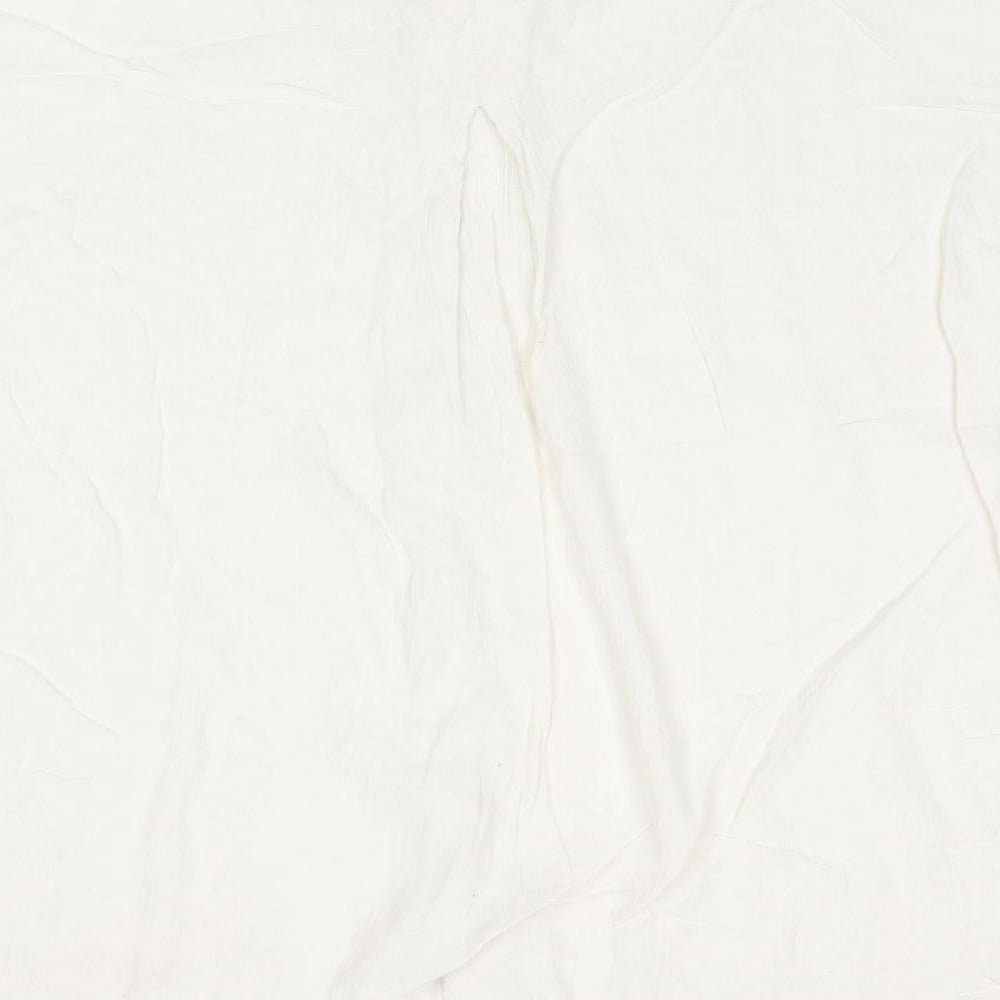 Womens UK Size 8 H&M Ivory Basic Button-Up