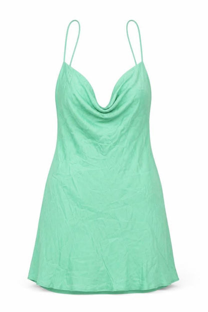 Zara Womens Green Viscose Mini Size 2XL Cowl Neck Pullover