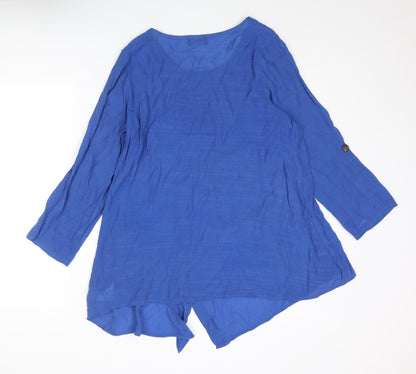 Womens UK Size 12 Klass Blue Tunic Blouse