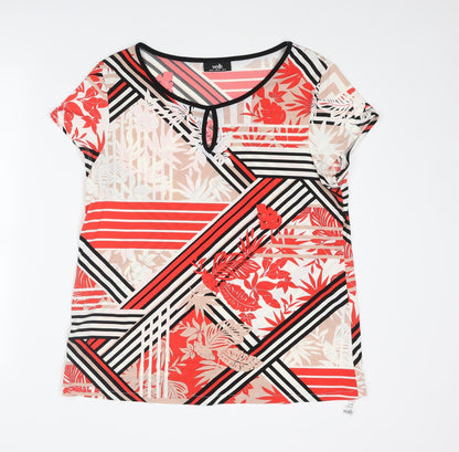 Womens UK Size 16 Wallis Multicoloured Basic T-Shirt