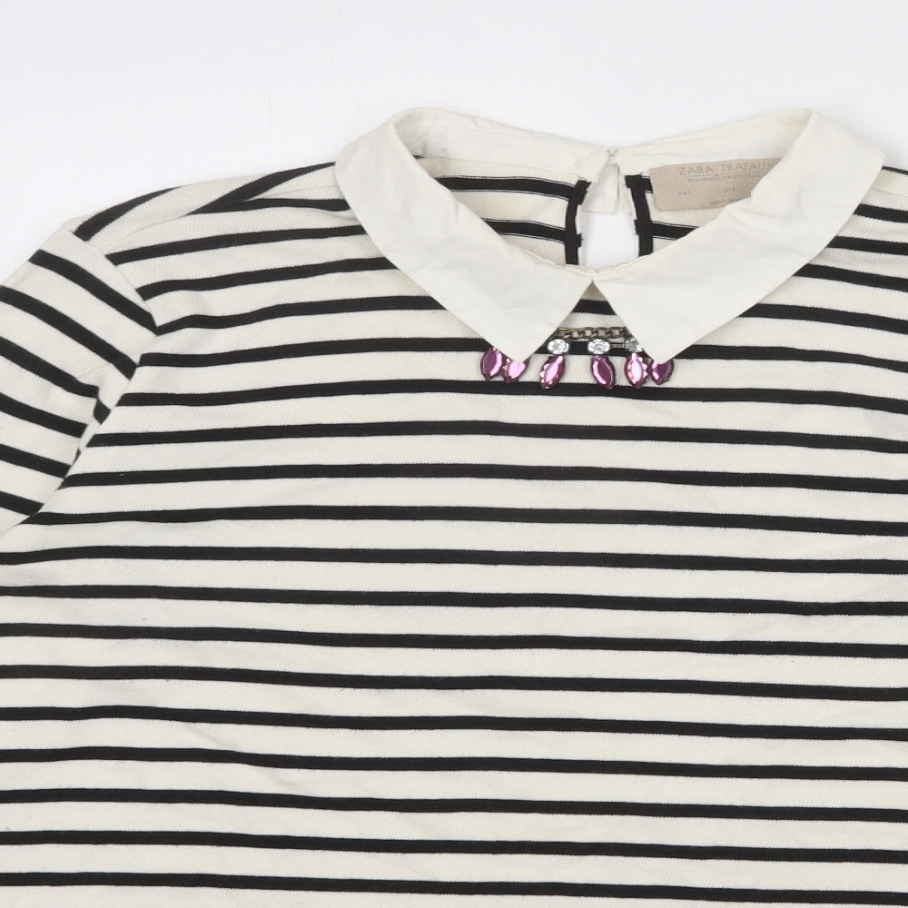 Womens UK Size L Zara Ivory Pullover Jumper