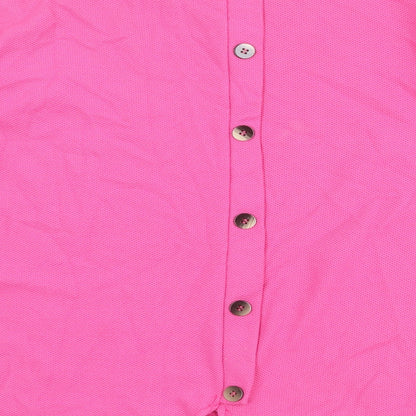 BASSINI Womens Pink Viscose Basic T-Shirt Size M Round Neck - Size M-L