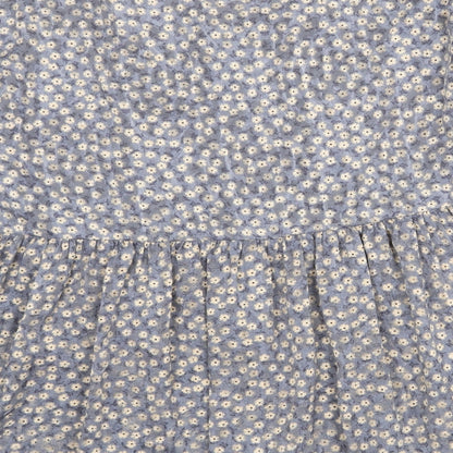 Zara Womens Blue Floral Polyester Basic Blouse Size L Round Neck