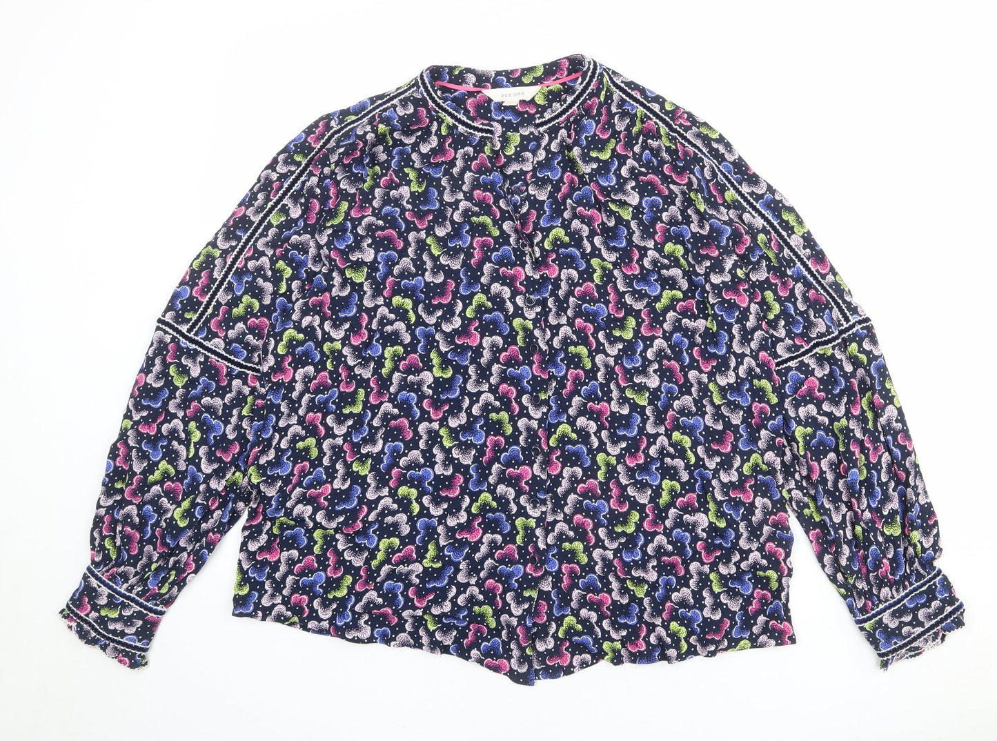 Womens UK Size 10 Per Una Multicoloured Basic Blouse