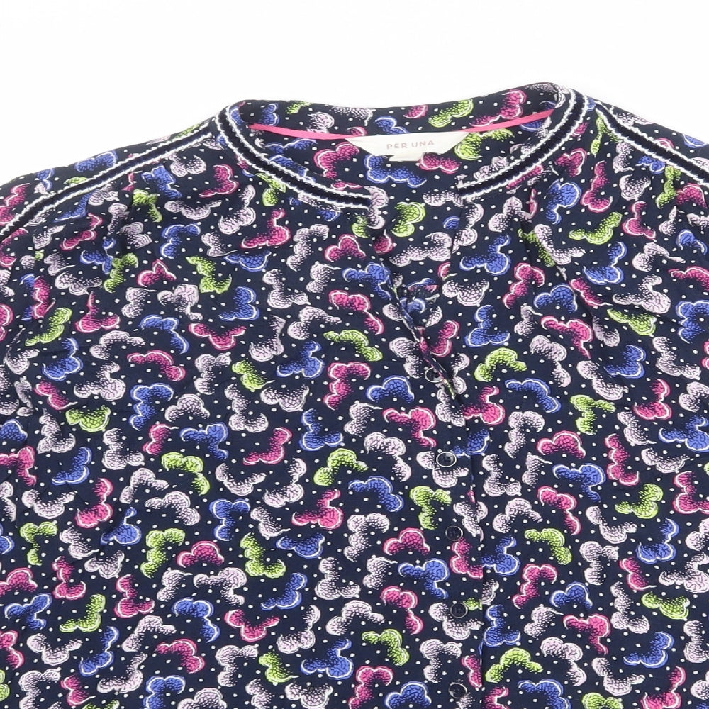 Womens UK Size 10 Per Una Multicoloured Basic Blouse