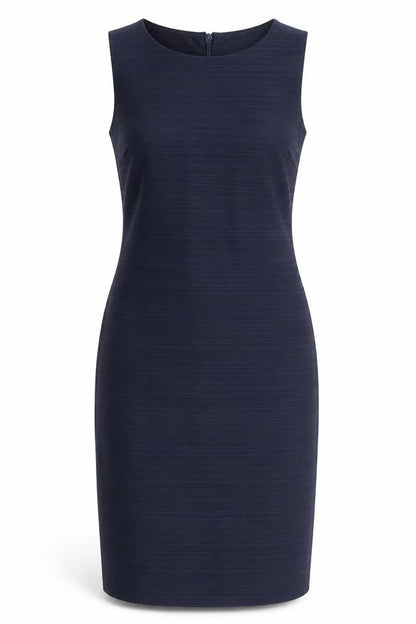 NEXT Womens Blue Striped Polyester Pencil Dress Size 12 Boat Neck Zip