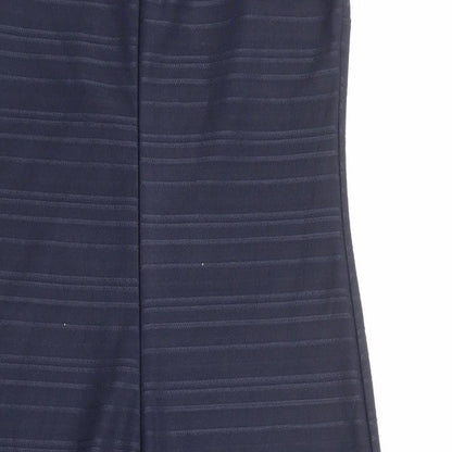 NEXT Womens Blue Striped Polyester Pencil Dress Size 12 Boat Neck Zip