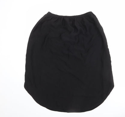 H&M Womens Black Polyester A-Line Skirt Size S