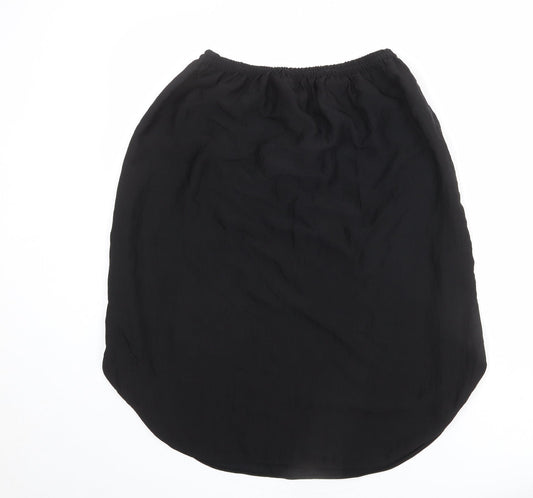 H&M Womens Black Polyester A-Line Skirt Size S
