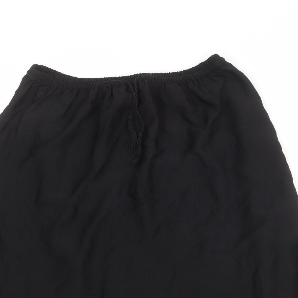 H&M Womens Black Polyester A-Line Skirt Size S
