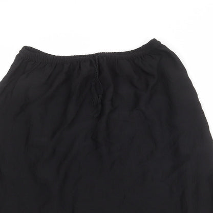 H&M Womens Black Polyester A-Line Skirt Size S