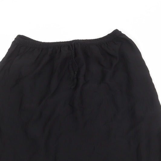 H&M Womens Black Polyester A-Line Skirt Size S