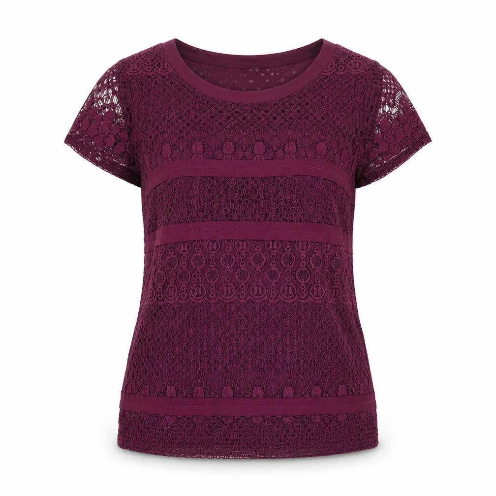 Womens UK Size 10 Marks and Spencer Purple Basic T-Shirt