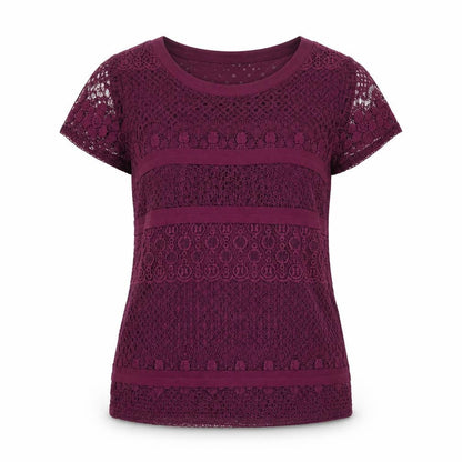 Womens UK Size 10 Marks and Spencer Purple Basic T-Shirt