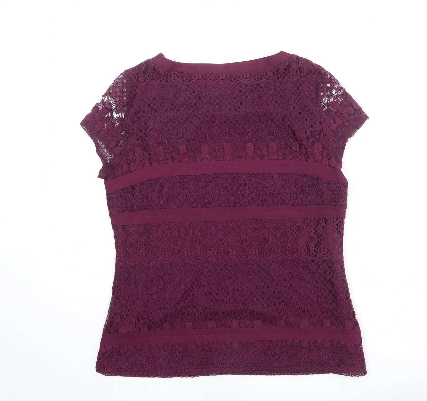Womens UK Size 10 Marks and Spencer Purple Basic T-Shirt