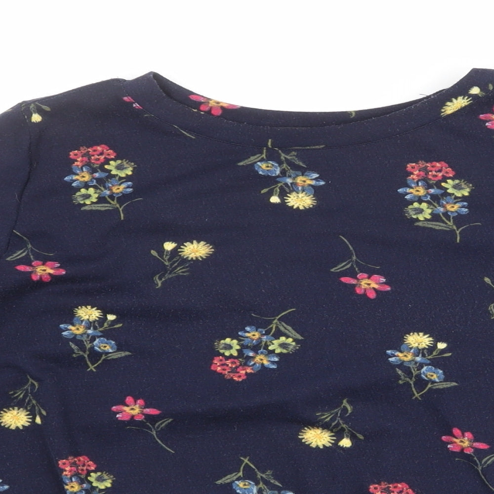 Womens UK Size 10 Marks and Spencer Blue Basic T-Shirt
