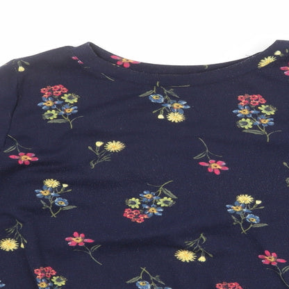 Womens UK Size 10 Marks and Spencer Blue Basic T-Shirt