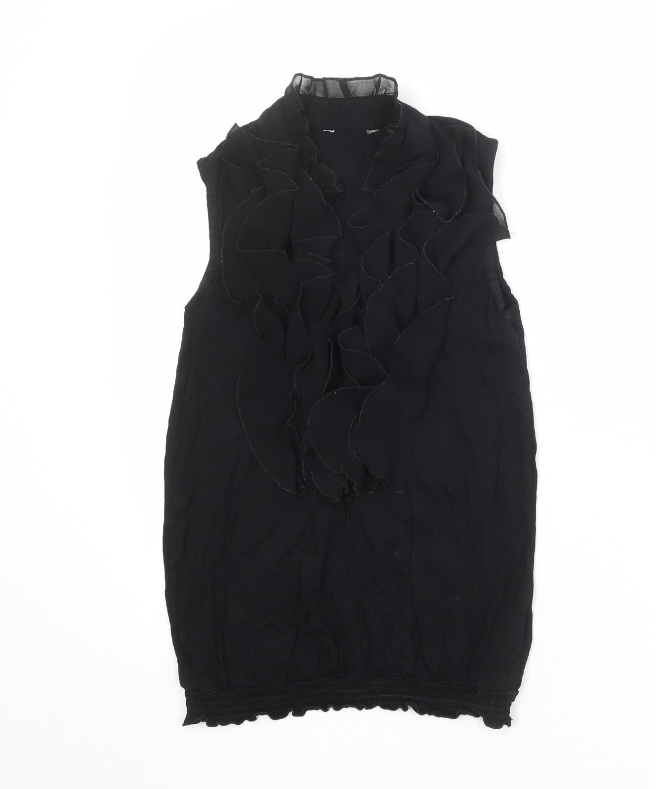 Womens UK Size 6 New Look Black Basic Blouse